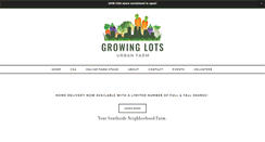 Desktop Screenshot of growinglotsurbanfarm.com